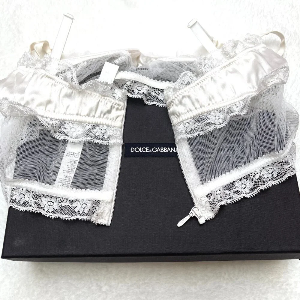 NEW IN Box Dolce & Gabbana Silk blend Lace Bustier Top $945 - Picture 7 of 13